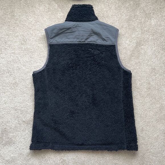 LL Bean Sherpa Vest Mens Medium Black High Pile Fleece Outdoors Gorpcore Layer - Picture 6 of 6